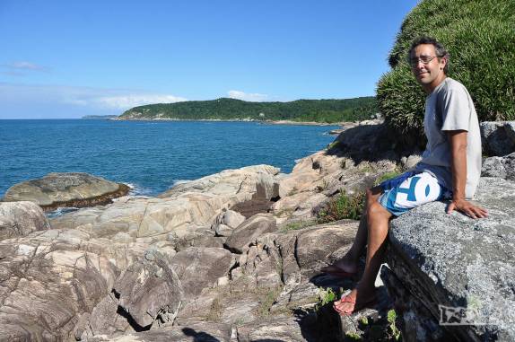 Na ponta da Sepultura, em Bombinhas, litoral de Santa Catarina